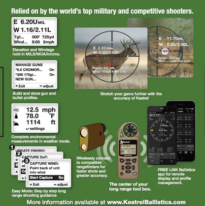 Krestel 5700 Weather Meter with Applied Ballistics