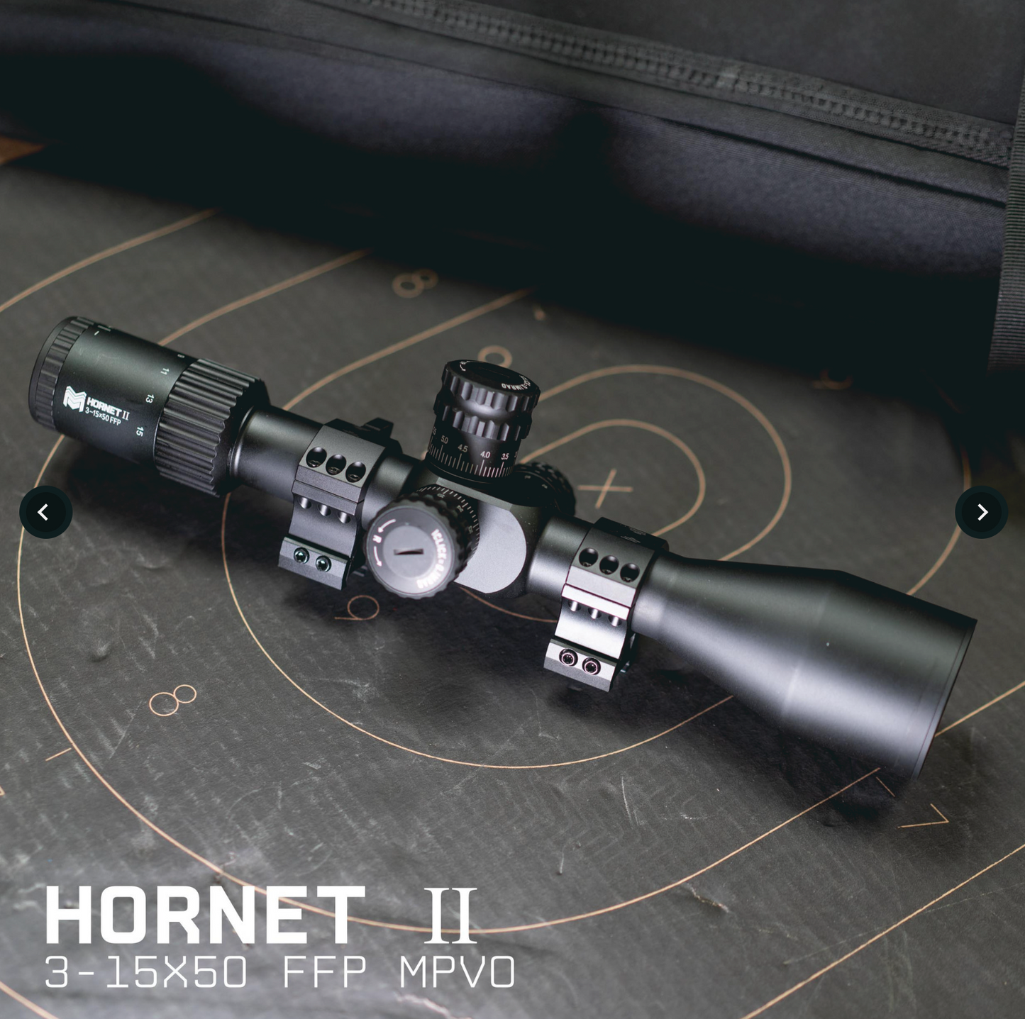 Monstrum Hornet II 3-15x50 FFP Rifle Scope | Includes Zero Stop, Bubble Level Scope Rings, and Detachable Sunshade