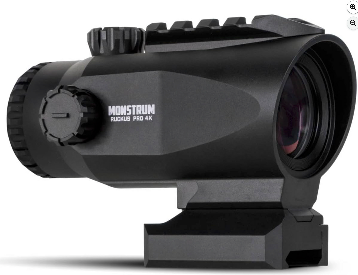 Monstrum Ruckus Pro 4x20mm Prismatic Red Dot Sight w/ Piggyback Mount&Shake Awake PK4PB-BDC Color: Black, Magnification: 4 x
