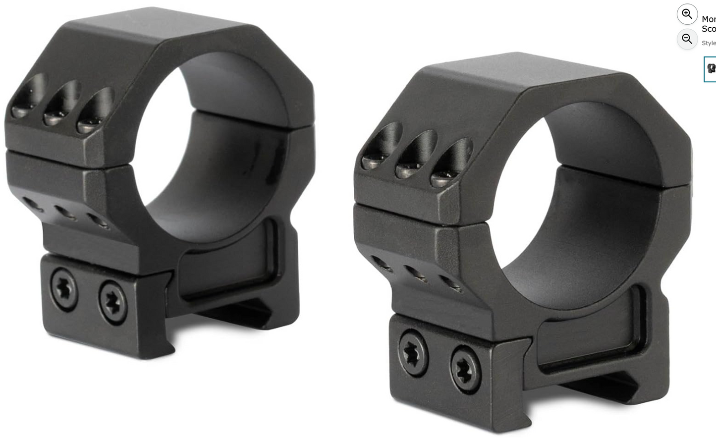 Monstrum Deadlock Series Scope Rings, 30mm 1" Center Height (Medium Height)