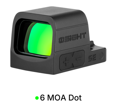 In Stock Osight SE enclosed Micro Red or Green Dot Sight with multi-reticle models in each Color - RMSc/K Footprint In Stock Compatible | 2 MOA Dot & 32 MOA Circle Dual Reticle System | Durable Compact Reflex Sight US-OSIGHTSE-GN-300115