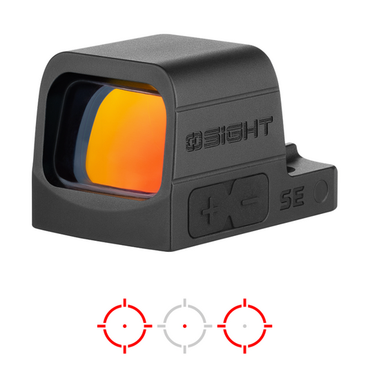 In Stock Osight SE enclosed Micro Red or Green Dot Sight with multi-reticle models in each Color - RMSc/K Footprint In Stock Compatible | 2 MOA Dot & 32 MOA Circle Dual Reticle System | Durable Compact Reflex Sight US-OSIGHTSE-GN-300115