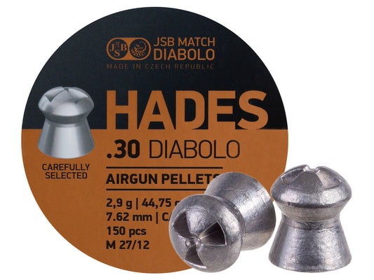 JSB Hades .30 caliber 44.75 grain 150 count