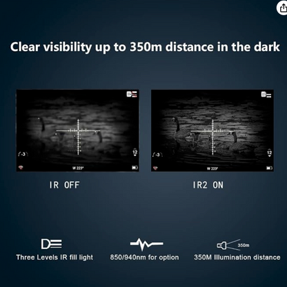 In Stock Pard NV008SP2LRF Night Vision Scope with Built-in Illuminator and Laser Rangefinder with Ballistics
