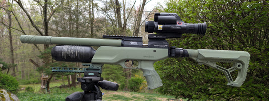 Brocock Pathfinder, Available in Black or Green and in  .177, .22 and .25 Calibers With or Without DNT TNC225R ThermNight Day-Night and Thermal Scope