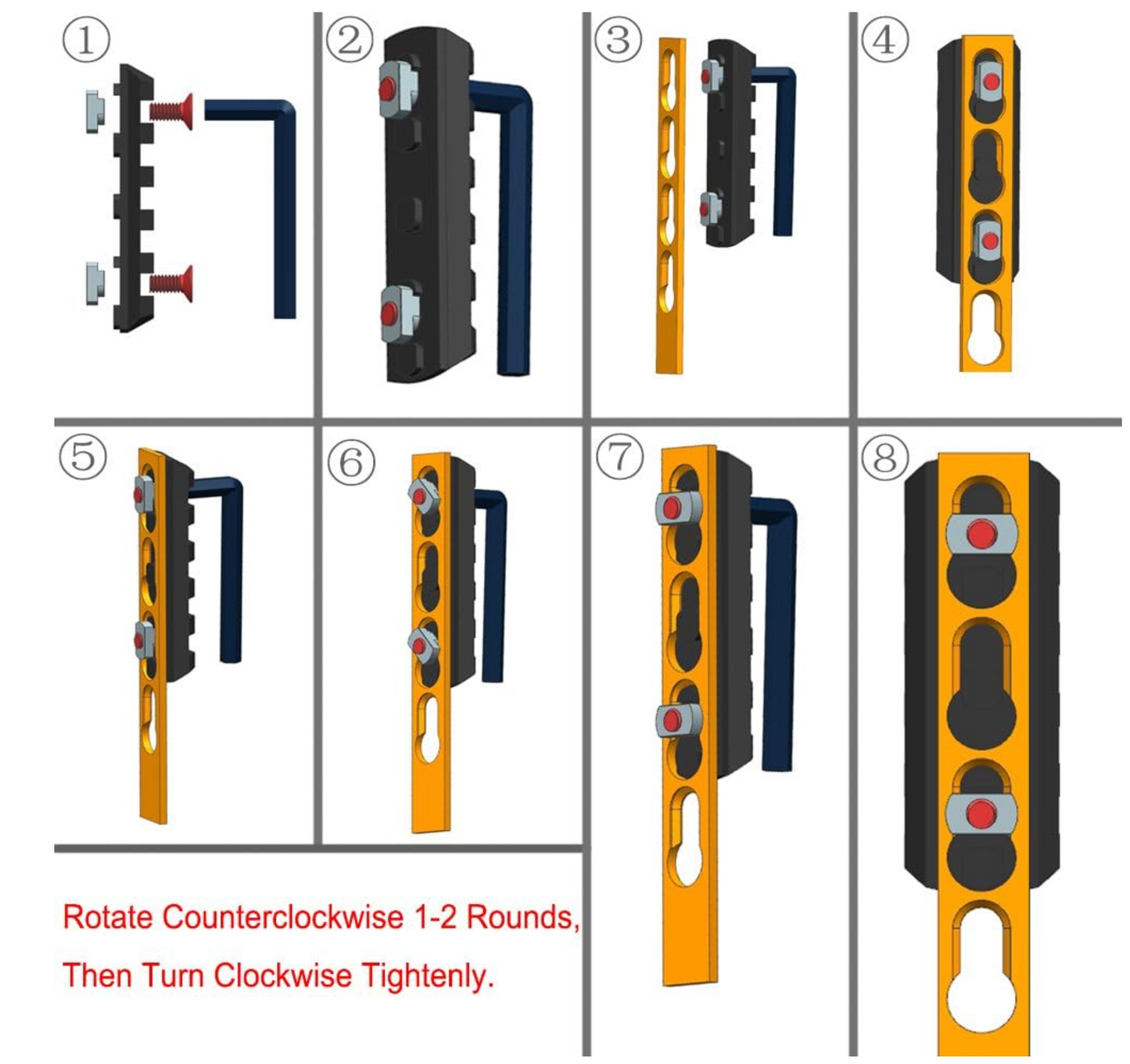 TuFok 13-Slot Aluminum Picatinny Rail for Keymod
