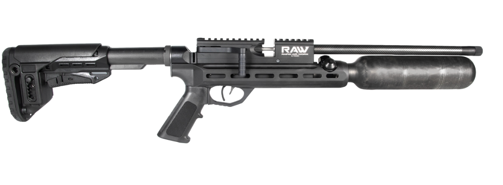 RAW (Micro Air Worx) Mini Chassis Rifle HM100)X, Available in .22, .25 and .30 Calibers