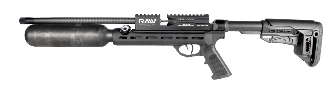 RAW (Micro Air Worx) Mini Chassis Rifle HM100)X, Available in .22, .25 and .30 Calibers