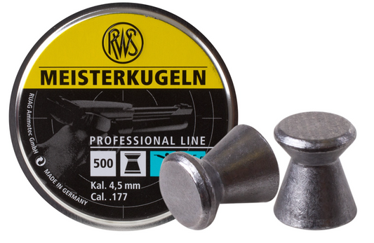 RWS Meisterkugeln Pistol .177 Cal, 7.0 Grains, Wadcutter Pellet, 500ct