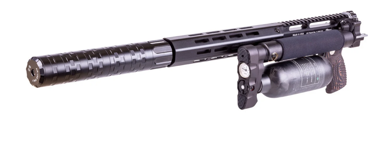 Edgun Leshiy 2 9mm/.357 with 600mm barrel, Behemoth moderator, RIPR Regulator, Monster Plenum, Alpha Trigger Mod