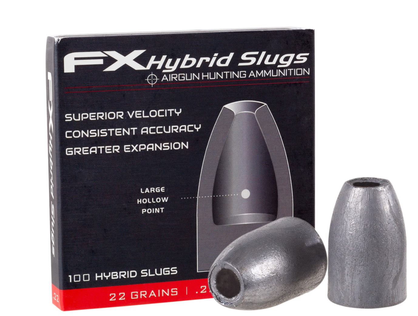In Stock FX Hybrid Slugs available in .22, 25 and .30 caliber