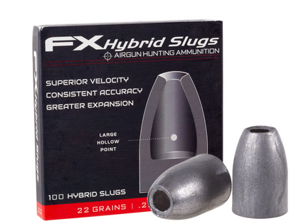 In Stock FX Hybrid Slugs available in .22, 25 and .30 caliber