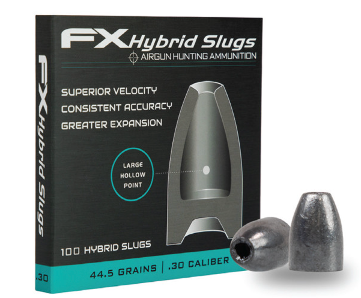 In Stock FX Hybrid Slugs available in .22, 25 and .30 caliber
