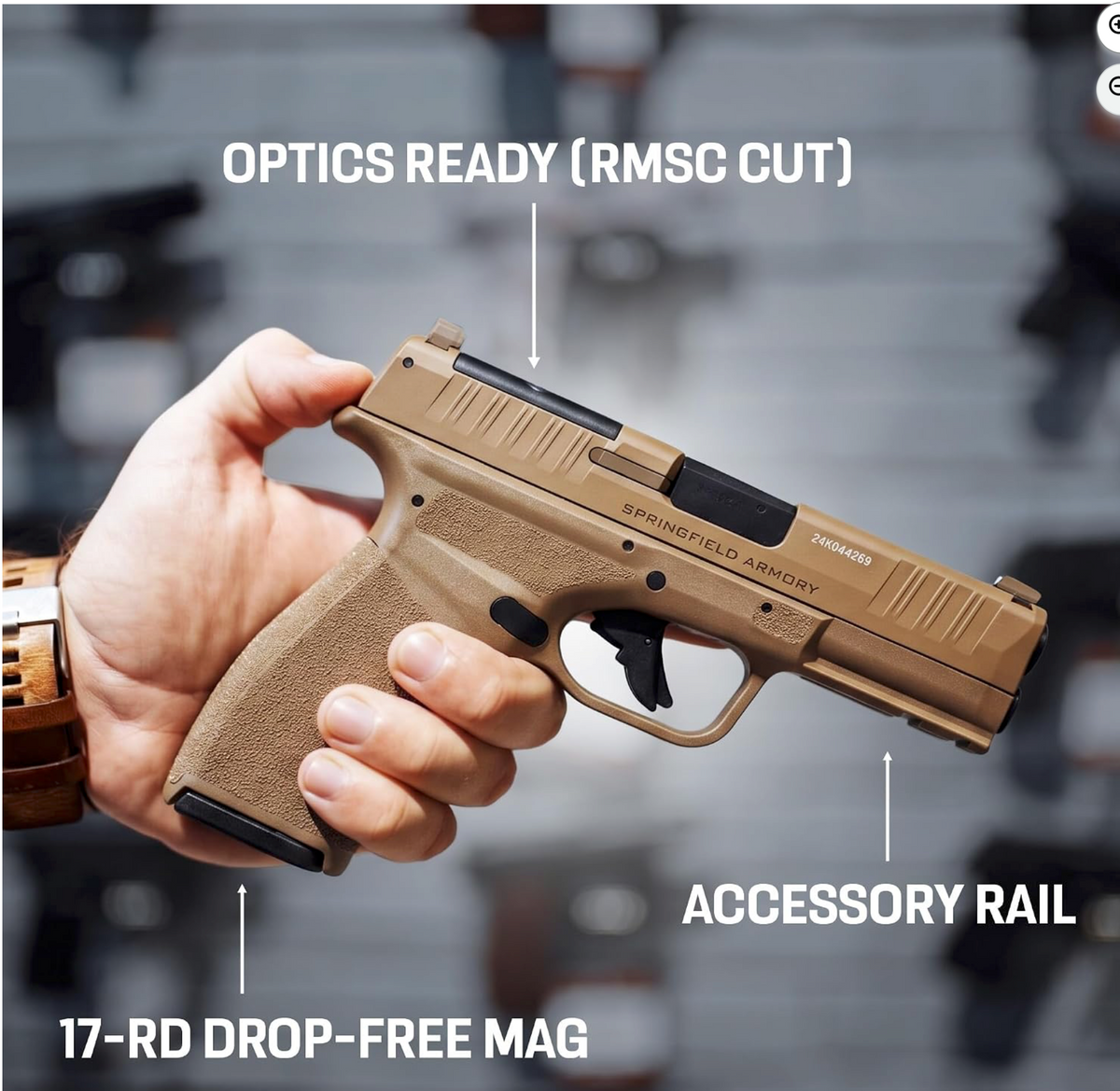 Springfield Armory Hellcat Pro CO2 BB Pistol, Optional Red Dot