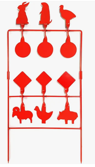 In Stock Atflbox Pellet Gun Target Animal Silhouette Heavy Metal Spinner Airgun BB Gun Shooting Target for Outdoor and Backyard, Rated for .177 .20 Caliber