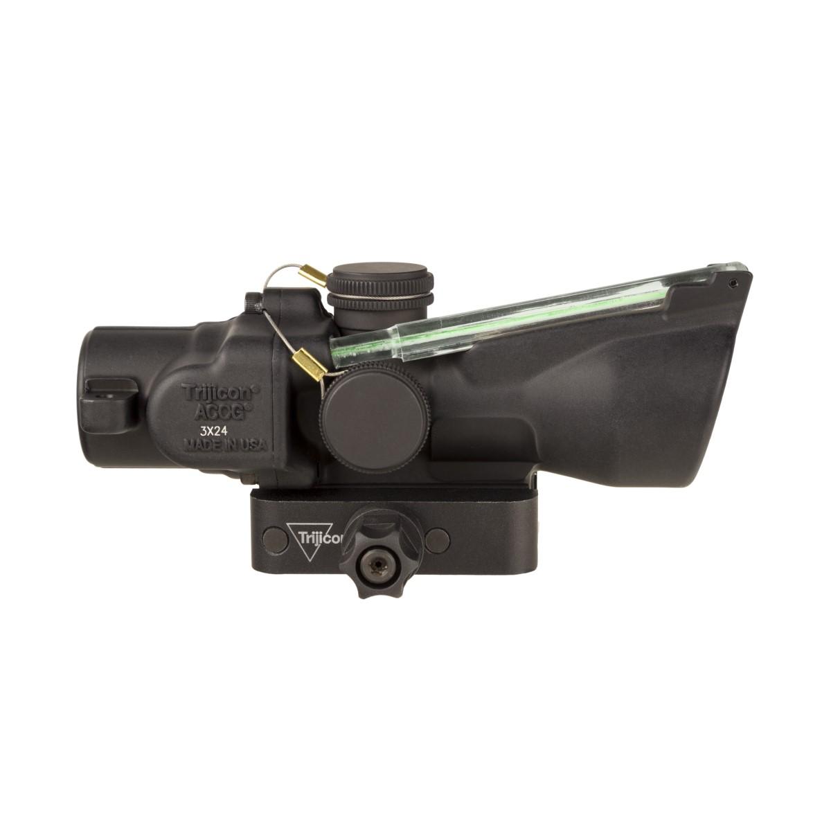 Trijicon Compact ACOG 3x24 Rifle Scope Low Height Green or Red Horseshoe/Dot .223/55gr. Illuminated Black TR400356