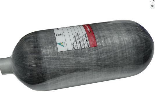 TUXING 4500psi High Pressure Carbon Fibre Cylinder - AIr Bottle, 2.5L Carbon Fiber Tank, Diving Scuba Tank, PCP Paintball Air Tank with Valve M18*1.5