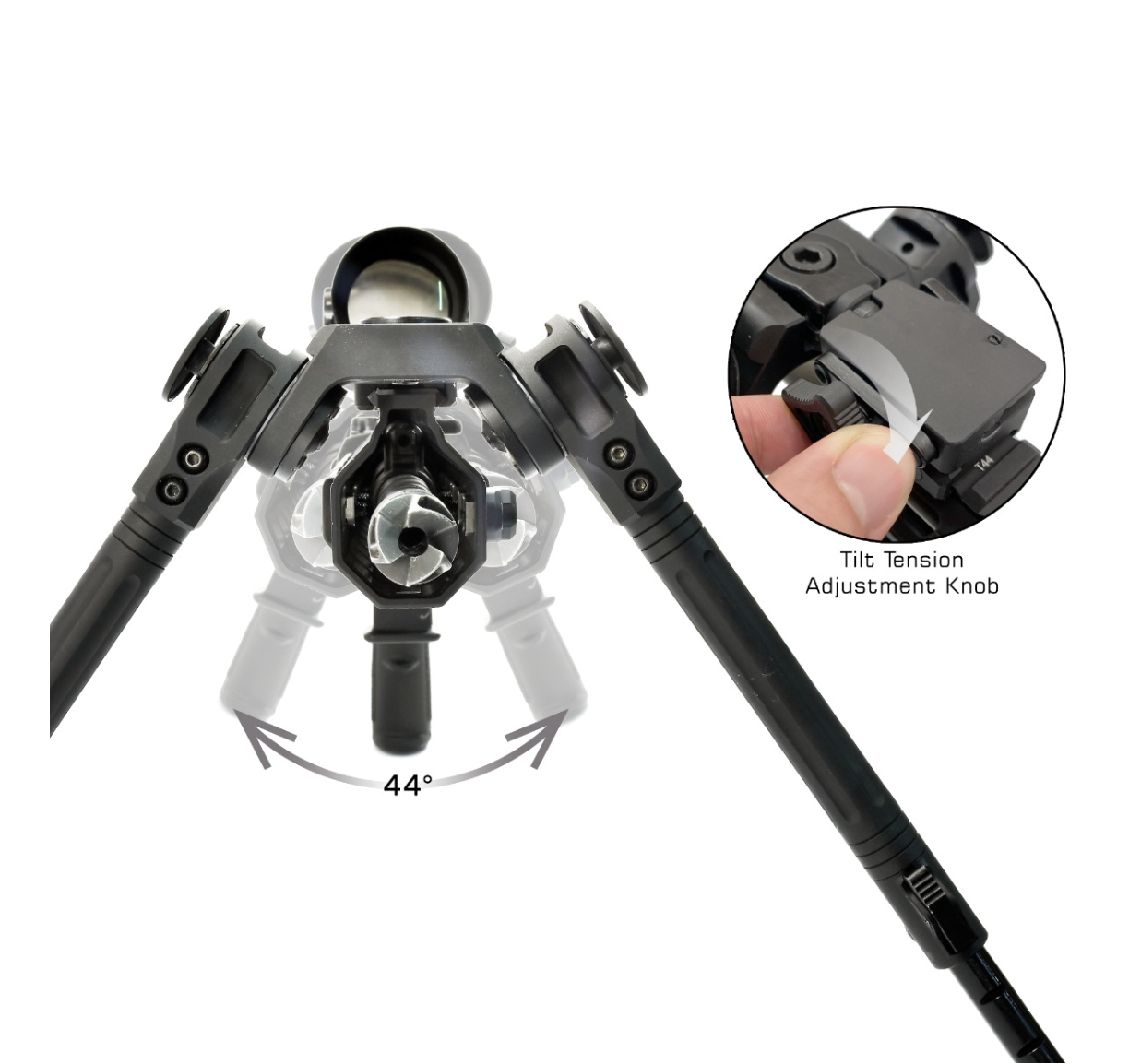 In Stock UTG® Over Bore Bipod, 7.3" - 11.4" Center Height, Picatinny-BPOB01-A