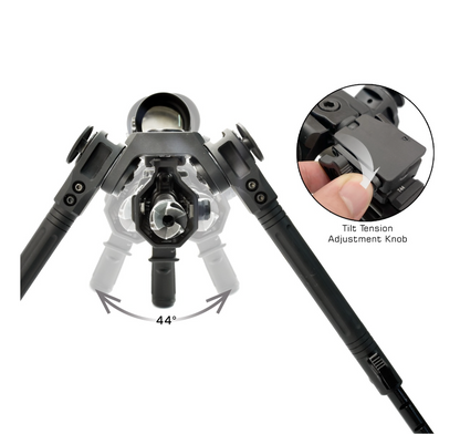 In Stock UTG® Over Bore Bipod, 7.3" - 11.4" Center Height, Picatinny-BPOB01-A