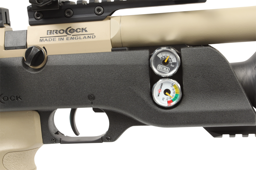 Brocock Commander XR Magnum .22 Cerakote with Folding Stock, Micro Hammer Adjuster with 6-24 Scope and Rings