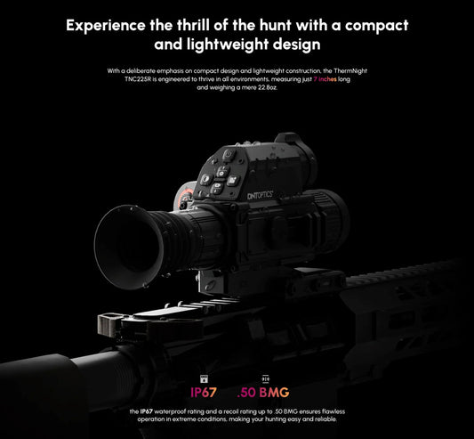 DNT TNC225R Day-Night AND Thermal Scope with Ballistics, Built-in Illuminator and Laser Rangefinder