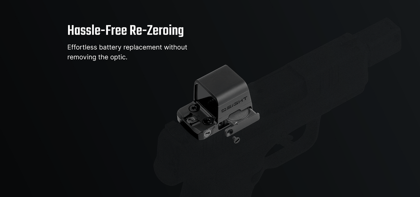 Osight SE SE Enclosed Micro Red Dot Sight - RMSc/K Footprint In Stock Compatible | 2 MOA Dot & 32 MOA Circle Dual Reticle System | Durable Compact Reflex Sight