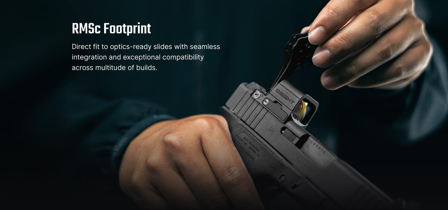 Osight SE SE Enclosed Micro Red Dot Sight - RMSc/K Footprint In Stock Compatible | 2 MOA Dot & 32 MOA Circle Dual Reticle System | Durable Compact Reflex Sight
