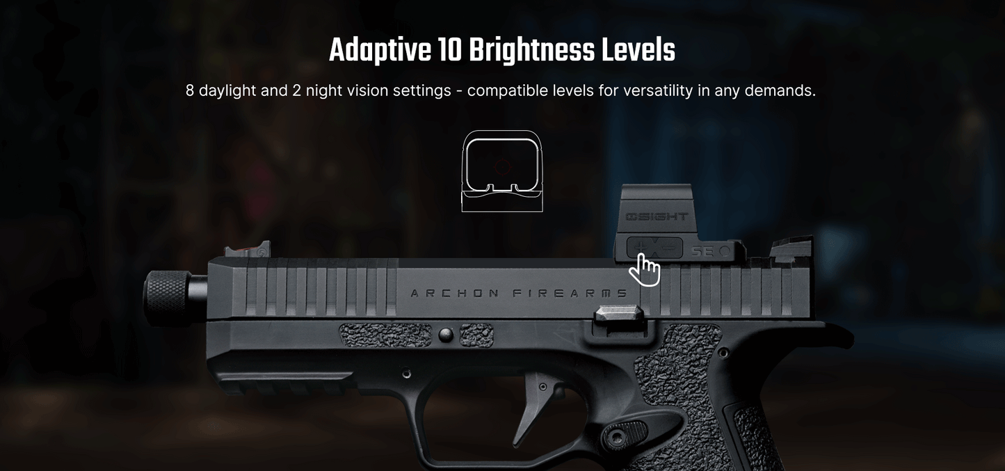 Osight SE SE Enclosed Micro Red Dot Sight - RMSc/K Footprint In Stock Compatible | 2 MOA Dot & 32 MOA Circle Dual Reticle System | Durable Compact Reflex Sight